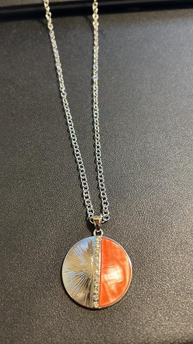 Captivating Contrast Orange Necklace